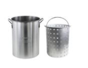 Photo 1 of ASP-30 Aluminum Pot with Basket for Outdoor Frying and Boiling- 30-Quart
