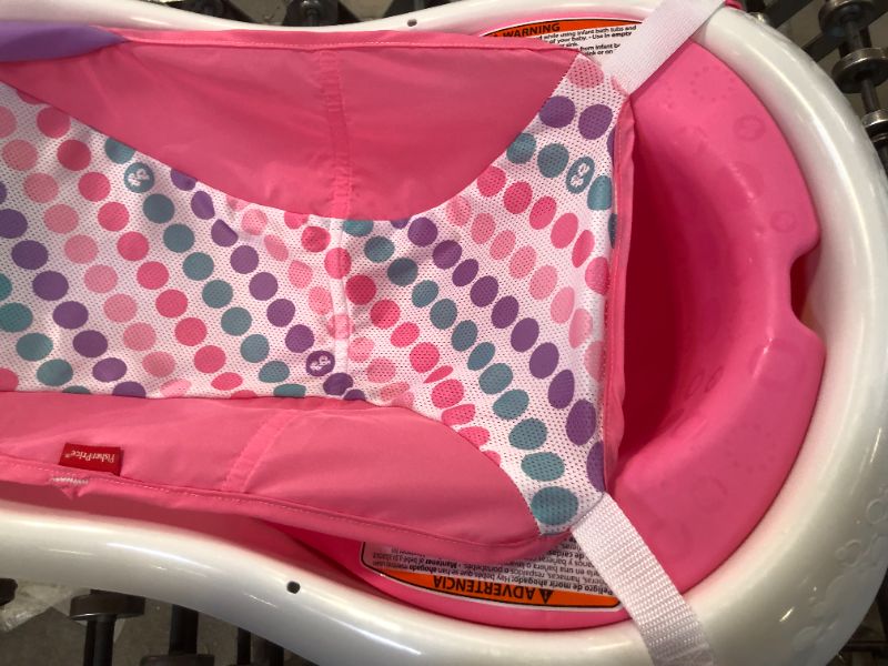 Photo 1 of Fisher-Price 4-In-1 Sling N Seat Bath Tub, Pink/White