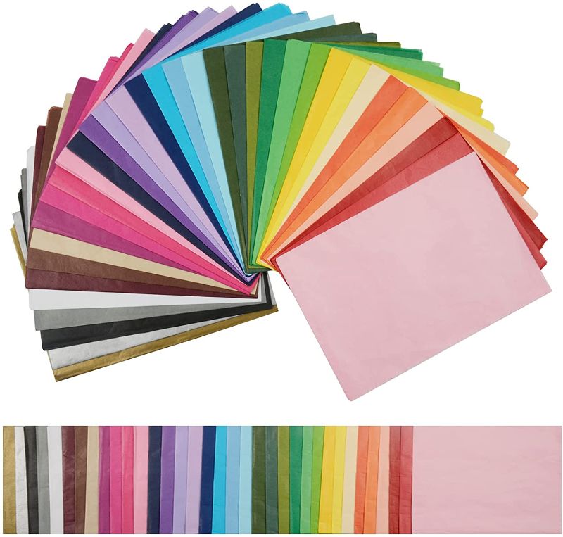 Photo 1 of Art Tissue Paper 108 Sheets, 36 Colored Tissue Paper for Gift Wrapping, Premium 20 x14 Inches Wrapping Tissue Paper for Arts Projects and Gift Bags
