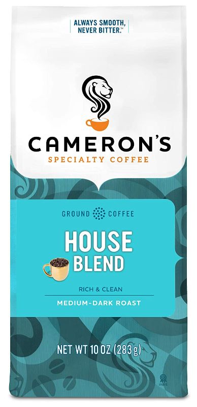 Photo 1 of  Cameron's Coffee Roasted Ground Coffee Bag, House Blend, 10 Ounce (Pack of 2)
