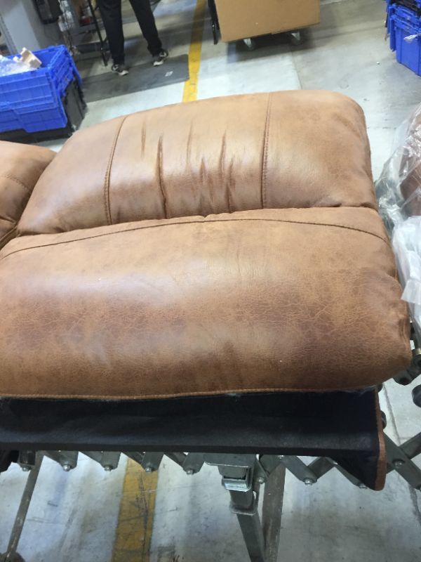 Photo 5 of Coaster Home Furnishings Sir Rawlinson Motion Sofa with Nailhead Studs Buckskin Brown
