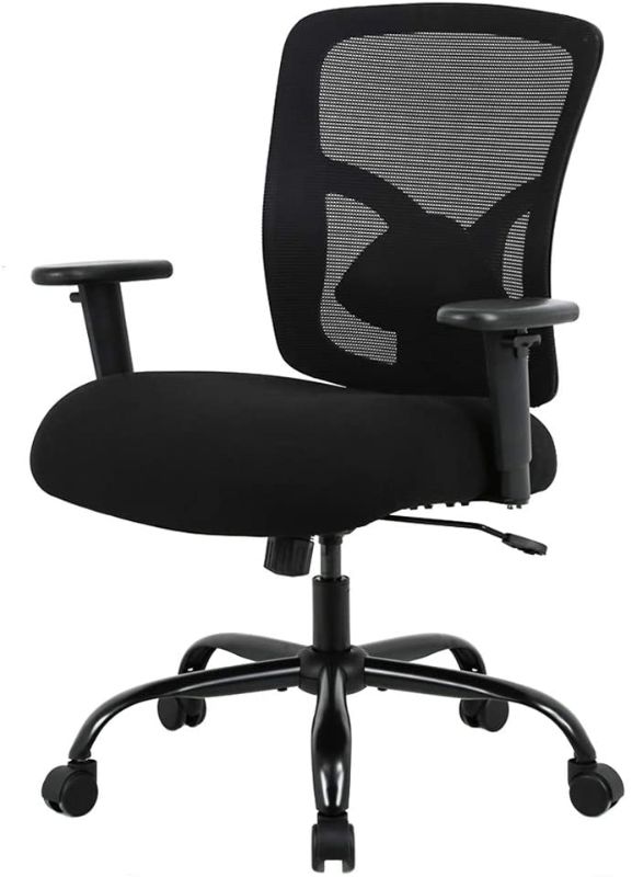 Photo 1 of SOLD FOR PARTS ONLY ---BestOffice 400lbs Wide Seat Desk Computer Lumbar Support Adjustable Arms Task Rolling Swivel Mesh Executive High Back Ergonomic Chair for Adults Women, Black
