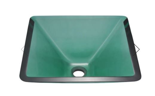 Photo 1 of 16-1/2" Square Colored Glass Vessel Sink

