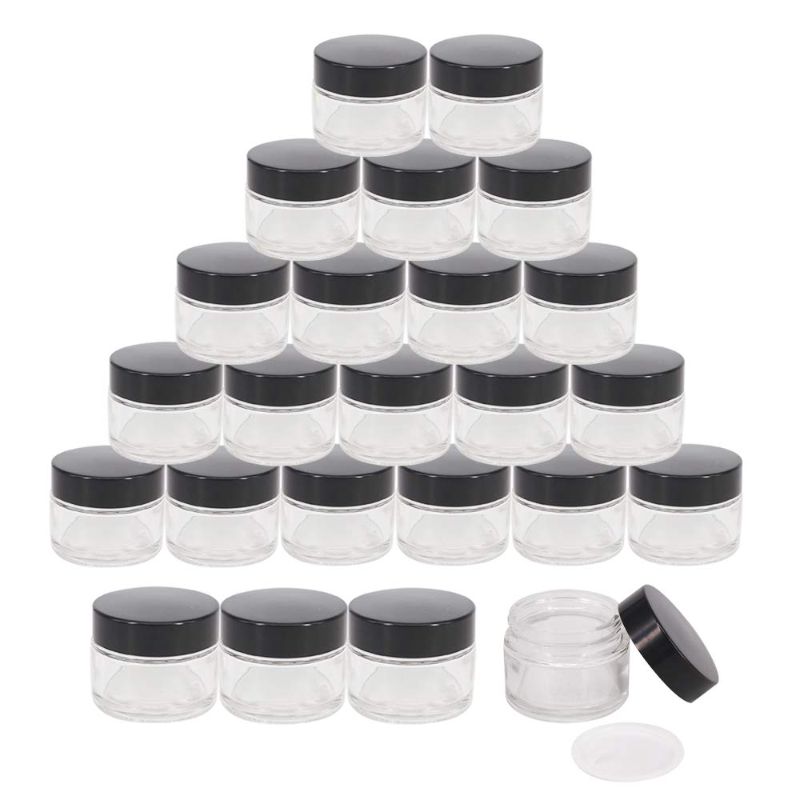 Photo 1 of 1oz round clear glass jars 140 ct