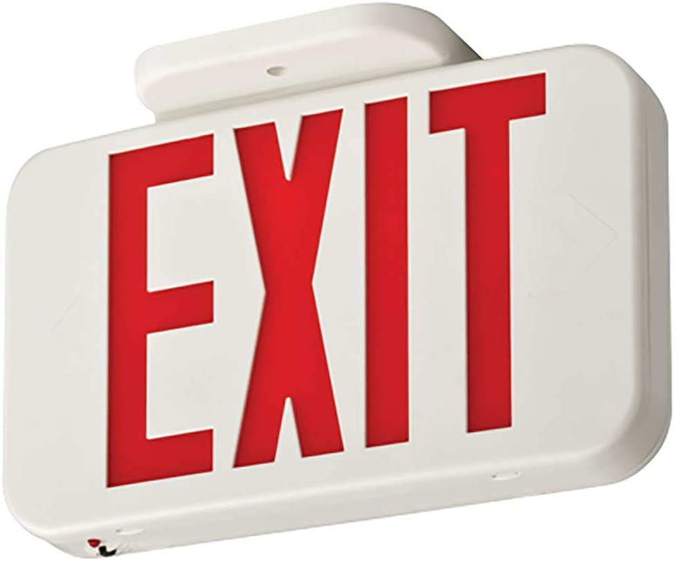 Photo 1 of Lithonia Lighting EL M6 EXRG Basics LED Exit Sign, White
