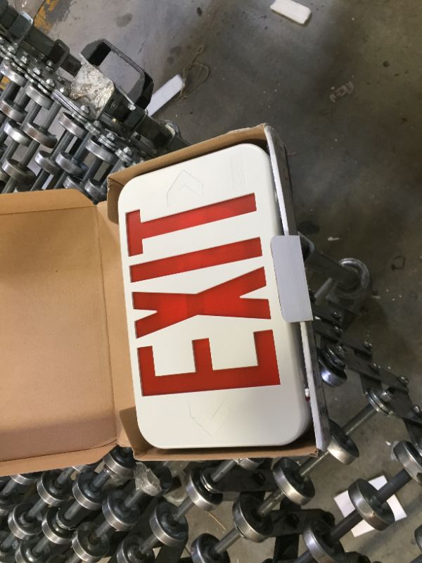 Photo 1 of Lithonia Lighting EL M6 EXRG Basics LED Exit Sign, White
