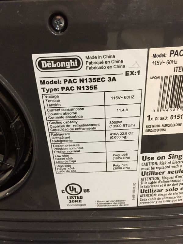 Photo 5 of DeLonghi Pinguino Portable Air Conditioner Dehumidifier (Certified Refurbished)
