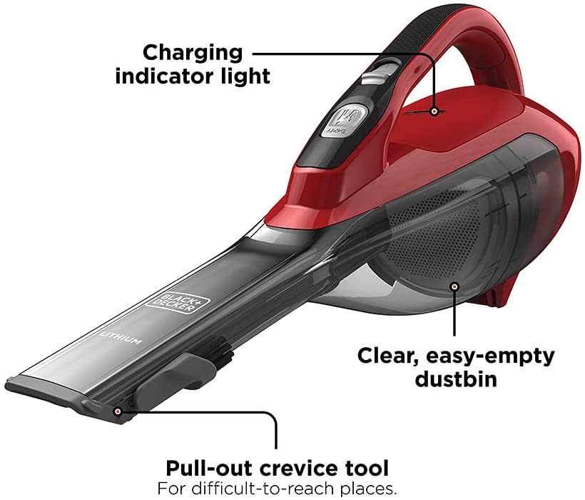 Photo 1 of BLACK+DECKER Dustbuster Handheld Vacuum, Cordless, Chili Red (HLVA320J26)
