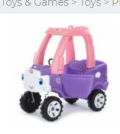 Photo 1 of Little Tikes Pink and Purple Cozy Foot to Floor Kids Ride On Truck (For Parts)
