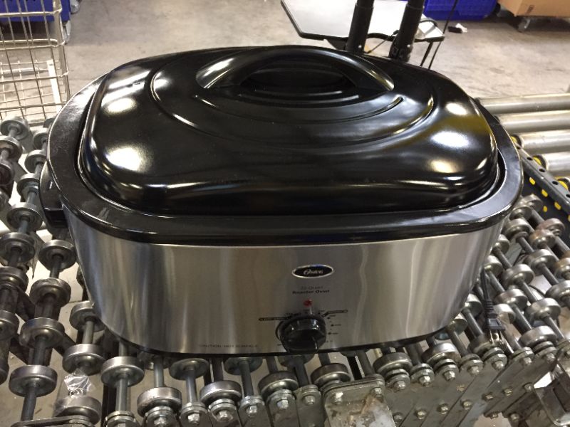 Photo 3 of 22 qt. Roaster Oven with Self-Basting Lid in Stainless Steel