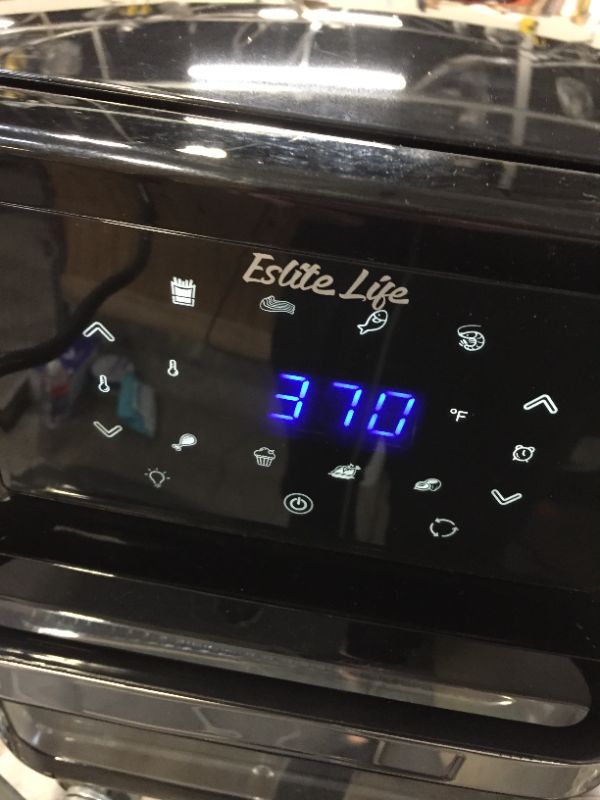 Photo 1 of ESLITE LIFE 8-in-1 Air Fryer Oven 1700W Convection Toaster Oven with Rotisserie, built-in Smart Cooking Programs Fry,Roast, Dehydrate & Bake, Auto Shutoff,Digital Touchscreen, 12.7 Quart, 6 Accessories, Black
