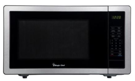 Photo 1 of 1.1 cu. ft. Countertop Microwave in Stainless Steel with Gray Cavity
