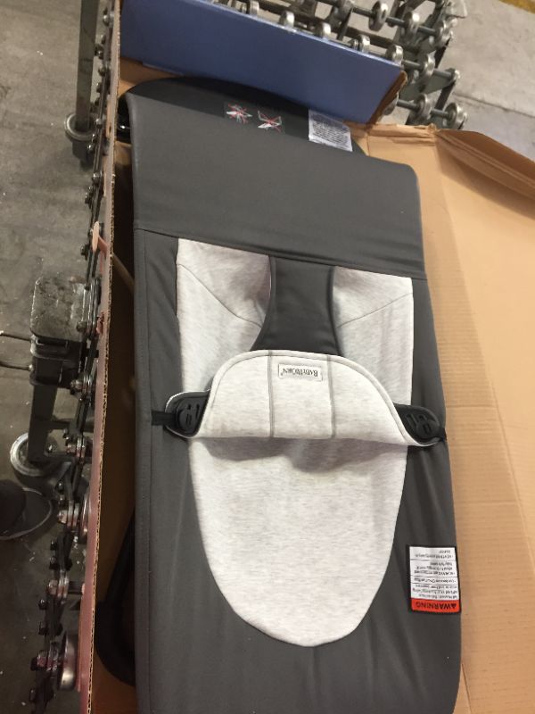 Photo 1 of Babybjorn Balance Soft Cotton Jersey Bouncer - Dark Grey/Light Grey