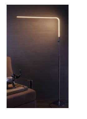 Photo 1 of Natalie 63" LED Integrated Floor Lamp, Chrome by JONATHAN Y
