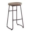 Photo 1 of Backless Bar Stool Driftwood and Dark Bronze
