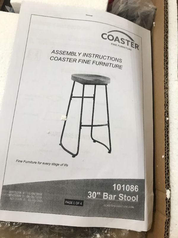 Photo 1 of Backless Bar Stool Driftwood and Dark Bronze
