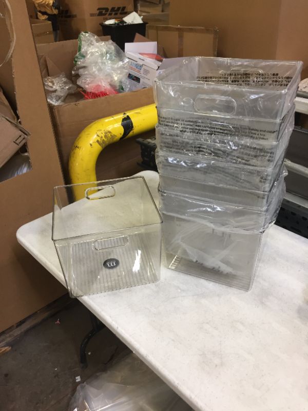 Photo 1 of 8 10x10x8 plastic bins with handles heavy duty plastic