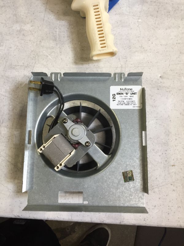 Photo 2 of Broan Nutone Replacement Motor/Wheel 50 CFM Nutone 696N A Housing (C350BN)