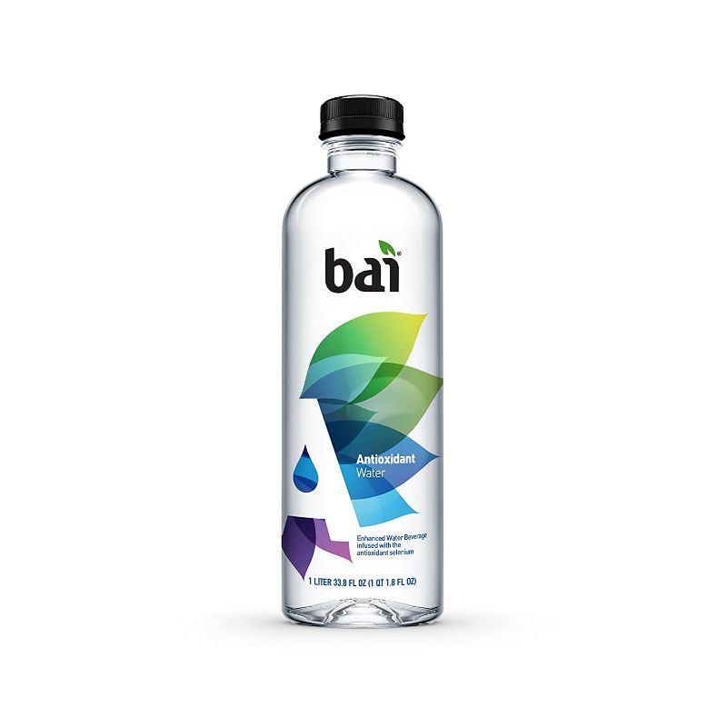 Photo 1 of Bai Antioxidant Water, Alkaline Water, Infused with the Antioxidant Mineral Selenium, Purified Water with Electrolytes added for Taste, pH Balanced to 7.5 or Higher, 33.8 Fluid Ounce, 12 Count
