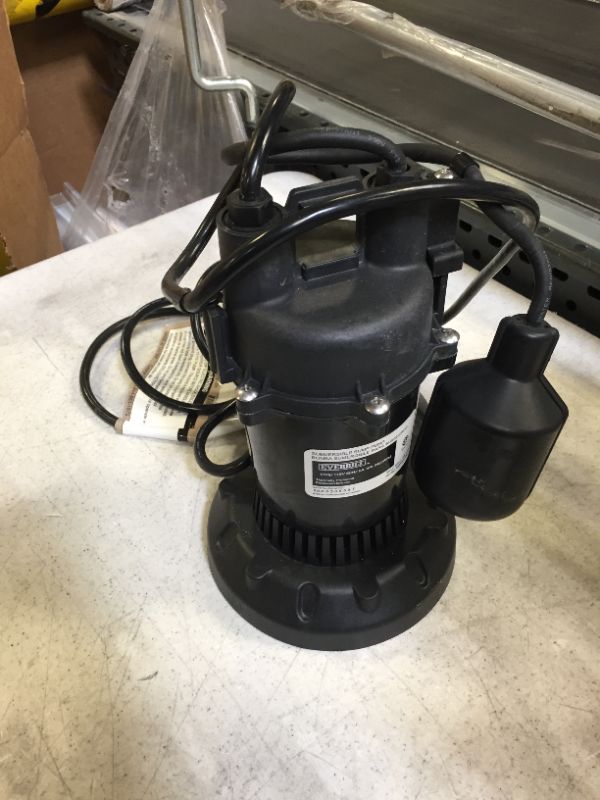 Photo 3 of 1/3 HP Submersible Aluminum Sump Pump with Tethered Switch