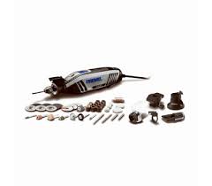 Photo 1 of Dremel
4300 Series 1.8 Amp Variable Speed Corded Rotary Tool Kit with Mounted Light, 40 Accessories, 5 Attachments and Case