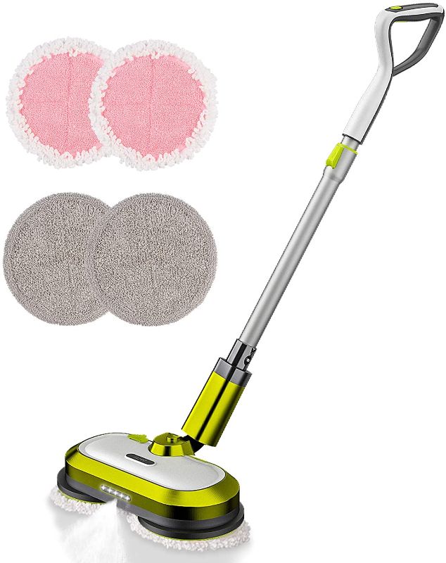 Photo 1 of Cordless Electric Mop, Electric Spin Mop with LED Headlight and Water Spray, Up to 60 mins Powerful Floor Cleaner with 300ml Water Tank, Polisher for Hardwood, Tile Floors, Quiet Cleaning & Waxing