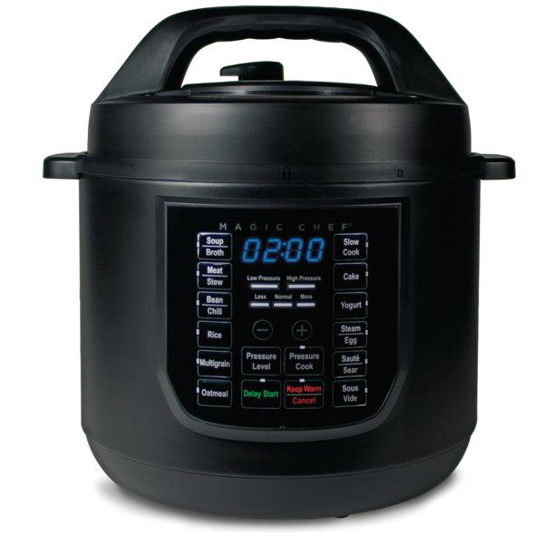 Photo 1 of 9-in-1 6 Qt. Matte Black Electric Multi-Cooker with Recipe Book
