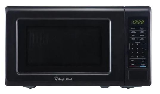 Photo 1 of MAGIC CHEF 0.7 cu. ft. Countertop Microwave in Black with Gray Cavity

