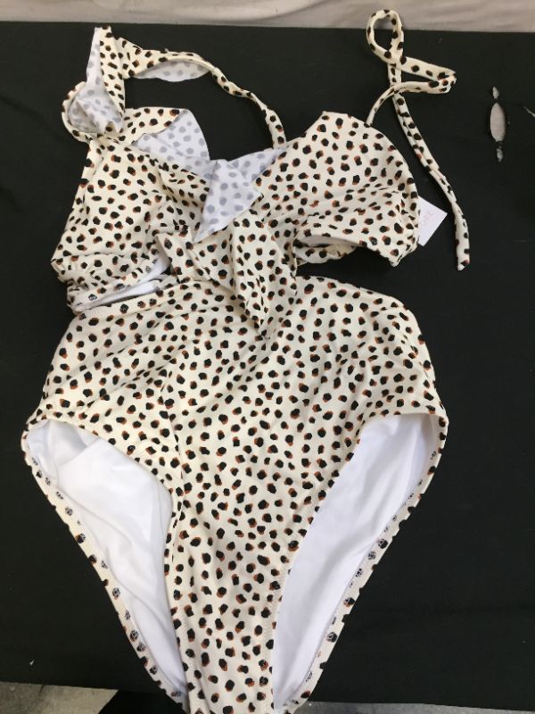 Photo 1 of womens bathing suit cheetah print one piece size medium 