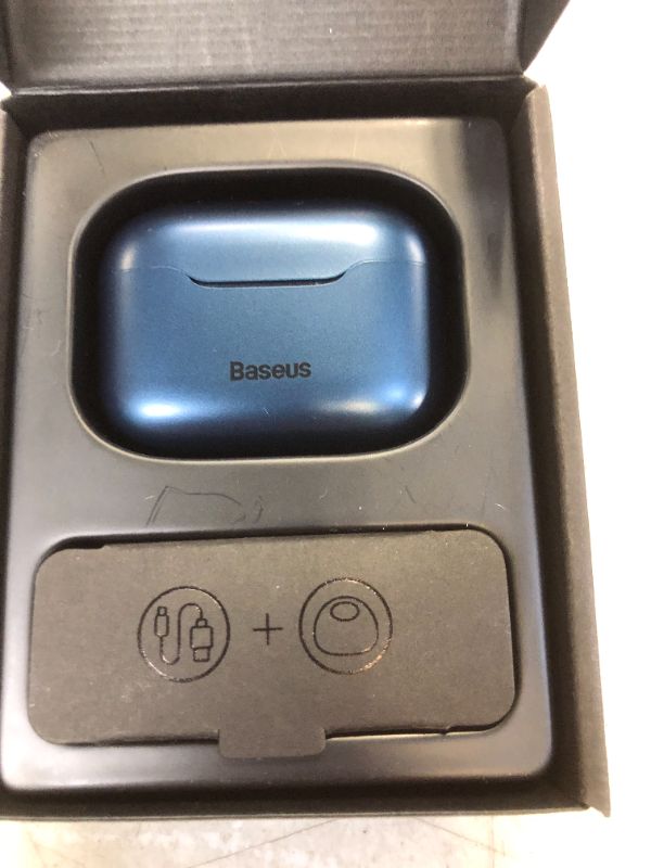 Photo 1 of Baseus Wireless Earbuds Active Noise Cancelling, Bluetooth 5.1 Smart Touch Control ANC IPX6 Waterproof Headphones in-Ear with Microphone Built-in Mic Headset TWS Stereo Earphones dark blue
