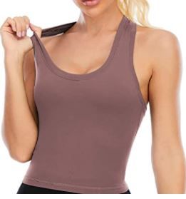 Photo 1 of FELTATY Sports Bras for Women - Seamless Comfortable Tank Style Sports Yoga Bras
SIZE 6