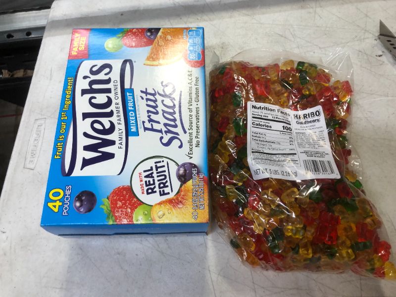 Photo 1 of 2 PACKS OF GUMMY SNACKS 
BEST BY 12/02/21 