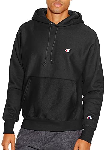 Photo 1 of CHAMPION PULLOVER HOODIE, BLACK, LG