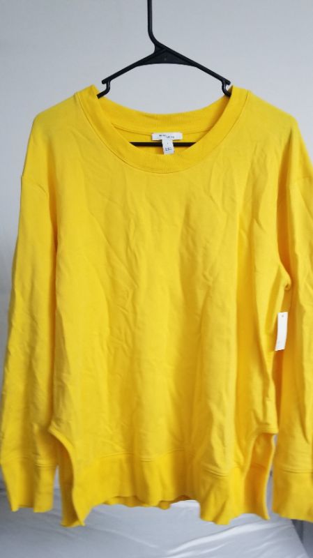 Photo 1 of daily ritual sweatshirt, yellow, lg