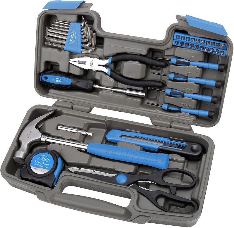 Photo 1 of Apollo Tools DT9706 Original 39 Piece General Repair Hand Tool Set with Tool Box Storage Case