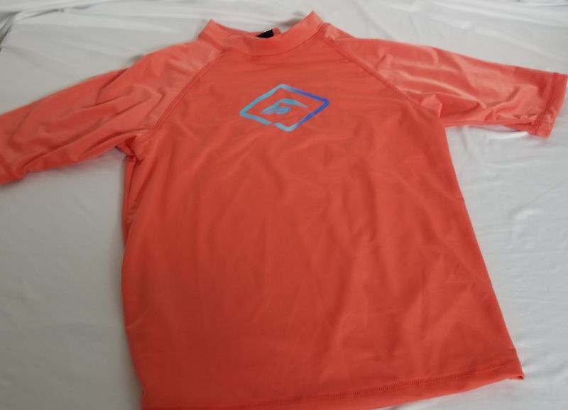 Photo 1 of kanu surf youth rashguard top, peach, youth lg
