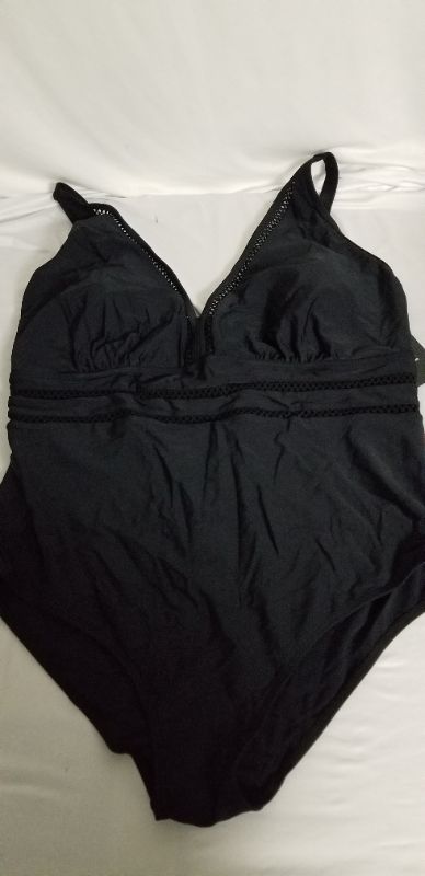 Photo 1 of DACI WOMEN'S ONE PIECE BATHING SIT, BLACK, SIZE 20W