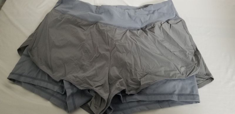 Photo 1 of WOMEN'S RUNNING SHORTS WITH LINING, GRAY, XXL