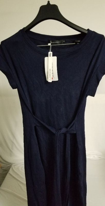 Photo 1 of  MEROKEETY WOMEN'S SHORT DRESS, BLUE, SMALL