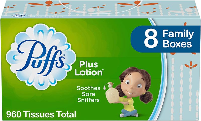 Photo 1 of Puffs Plus Lotion Facial Tissues, 8 Family Boxes, 120 Tissues Per Box 
