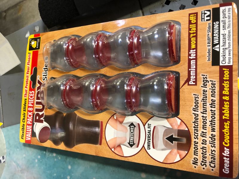 Photo 1 of Ruby Sliders As Seen On TV by BulbHead - Red Means They’re Authentic - Premium Chair Covers Protect Hardwood & Tile Floors from Scratching - Fits Most Furniture Leg Sizes & Shapes - 8 Pack
