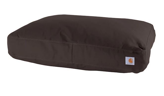 Photo 1 of Carhartt Dark Brown Durable Canvas Dog Bed, 28" L X 20" W
