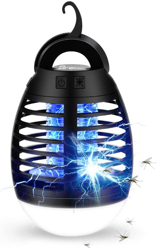 Photo 1 of BroElec Bug Zapper Camping Lamp, Tent Light Bulb Portable Led and Emergency Lantern with Waterproof Mosquito Repellent Fly Killer USB 2200mAh Rechargeable...
