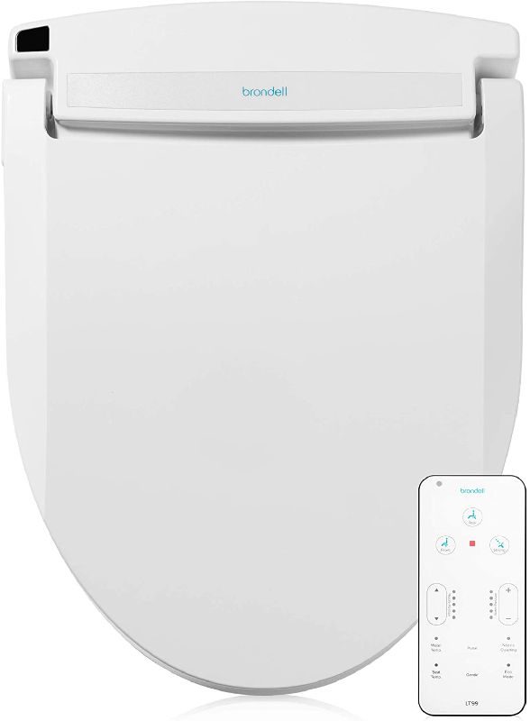 Photo 1 of Brondell LT99 Swash Electronic Bidet Seat LT99, Fits Elongated Toilets, White – Lite-Touch Remote, Warm Water, Strong Wash Mode, Stainless-Steel Nozzle, Saved User Settings & Easy Installation, LT99
