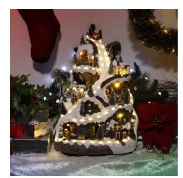 Photo 1 of Alpine Corporation Animated Winter Wonderland Set with LED Light and Music
