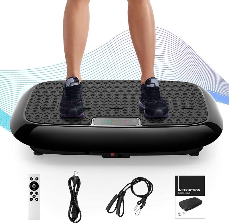 Photo 1 of Natini Vibration Plate Exercise Machine, Body Vibration Platform with Bluetooth Speaker for Home Fitness Training, Vibration Machine Equipment with Loop Bands
