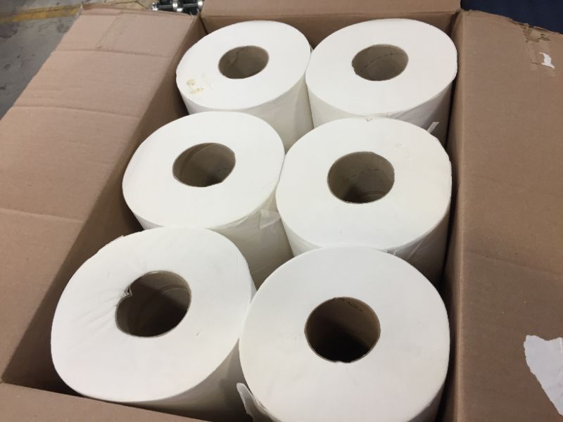 Photo 1 of Amazoncommercial Ultra Plus Center Pull Towels, 600 Towels Per Roll, 6 Rolls
