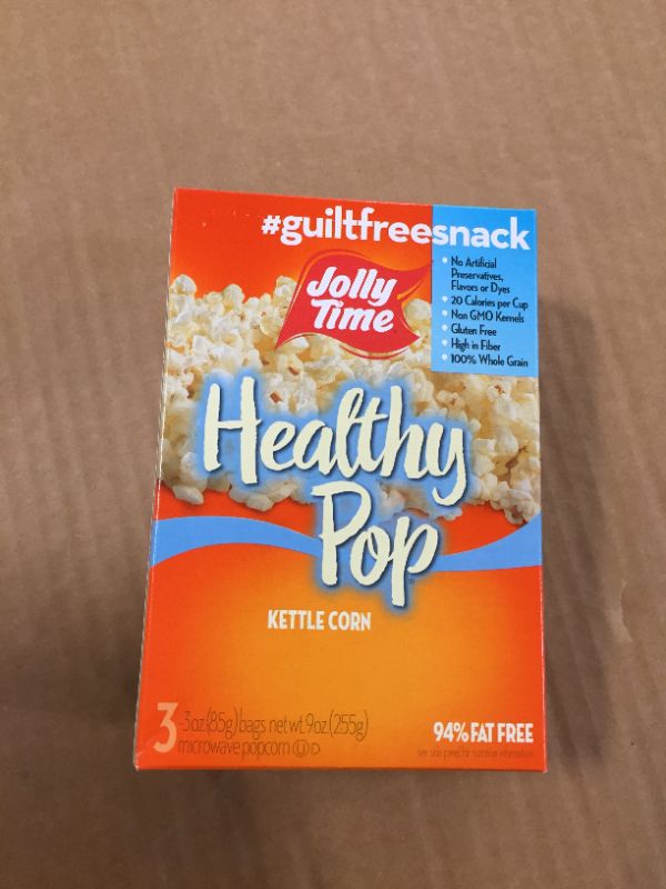 Photo 1 of 12ct Jolly Time Microwave Popcorn, Healthy Pop Kettle Corn, 3 Oz, 3 Ct 09/09/2021