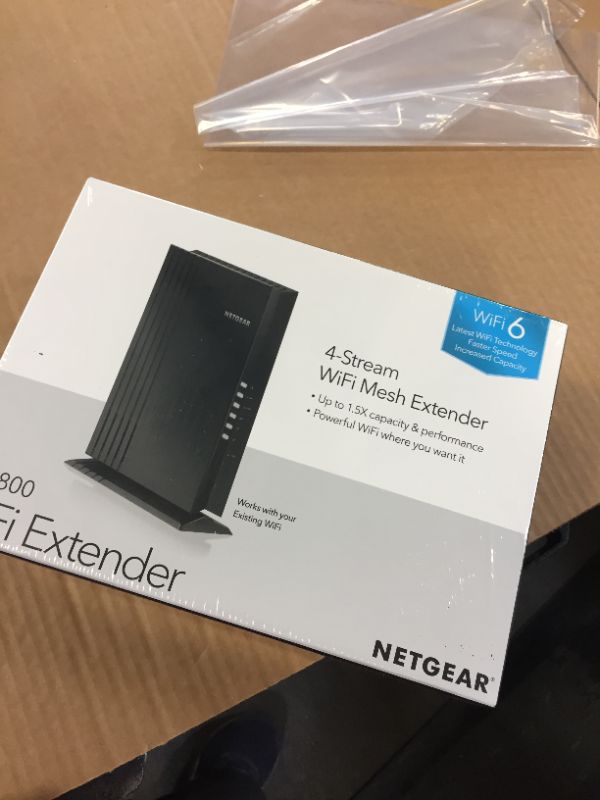 Photo 2 of NETGEAR - EAX20 AX1800 WiFi 6 Mesh Desktop Range Extender and Signal Booster
