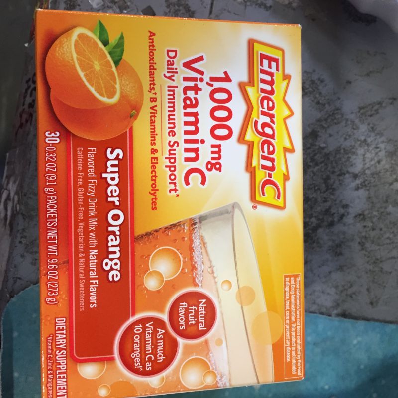 Photo 1 of Emergen-C Vitamin C Supplement Powder, Super Orange, 30 Ct    best before nov/2022
 